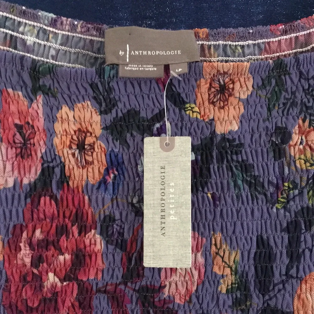 NWT Anthropologie | Smocked Bodice Blouse - Picture 4 of 8